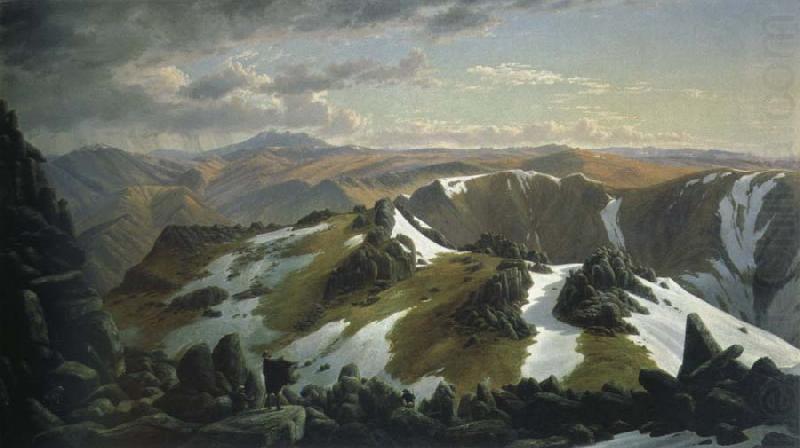 north east view from the northern top of mount kosciuszko, Eugene Guerard